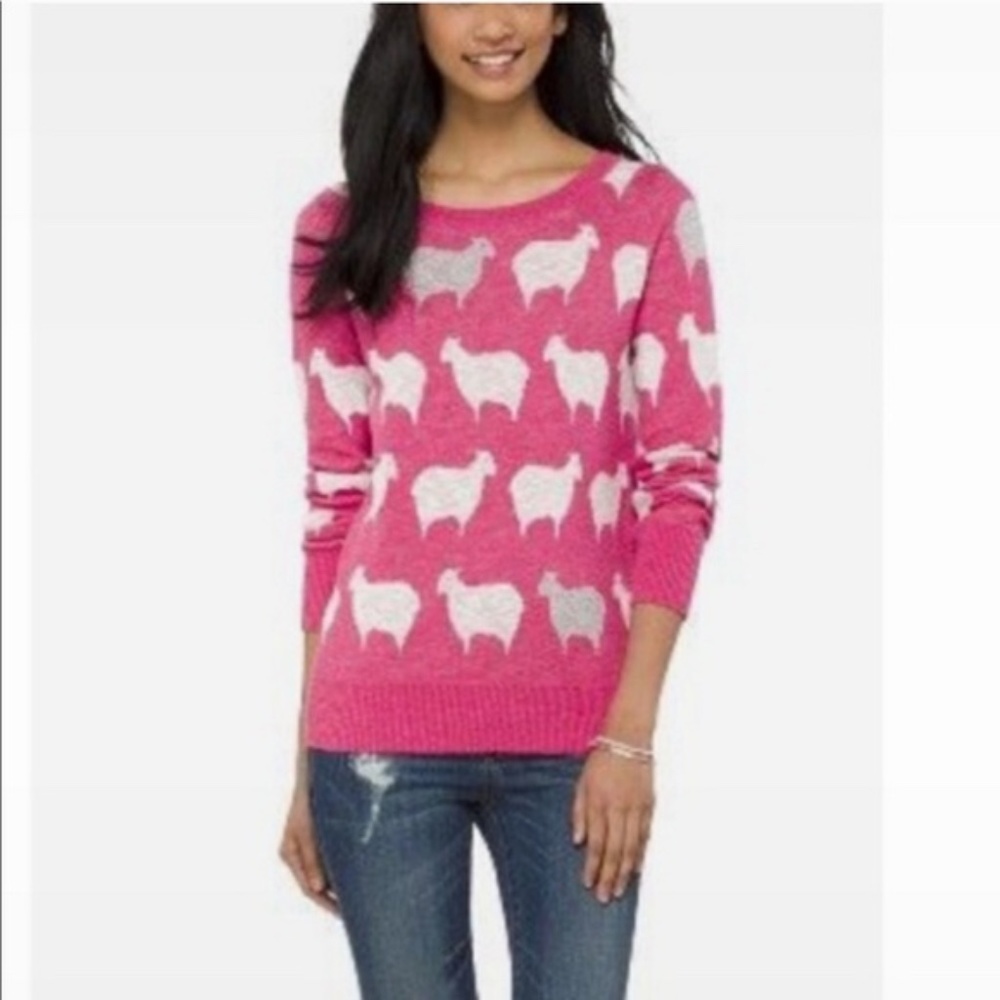 Mossimo Pink Sheep Knit Sweater | Large